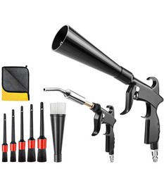 High Pressure Car Cleaning Gun with 5 Brushes – Interior Dryer & Air Blow Gun