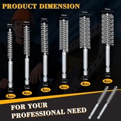 Durable Stainless Steel Bore Brushes – 24 Piece Set for Effective Rust Removal