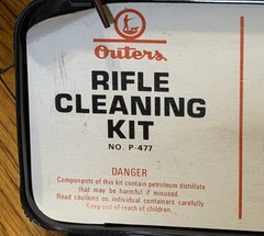 Vintage Outers Rifle Gun Cleaning Kit 22 Cal No. P-477 w/Shotgun Cleaner Parts