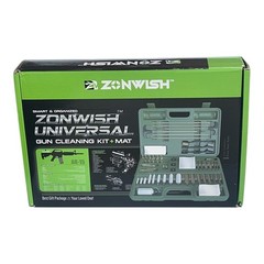Zonwish Universal Gun Cleaning Kit Light & Mat, Brass Rods Jags for All Firearms