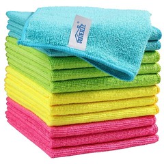 Homexcel Microfiber Cleaning Cloth12 Pack Cleaning Rags Cleaning Towels 4 Color