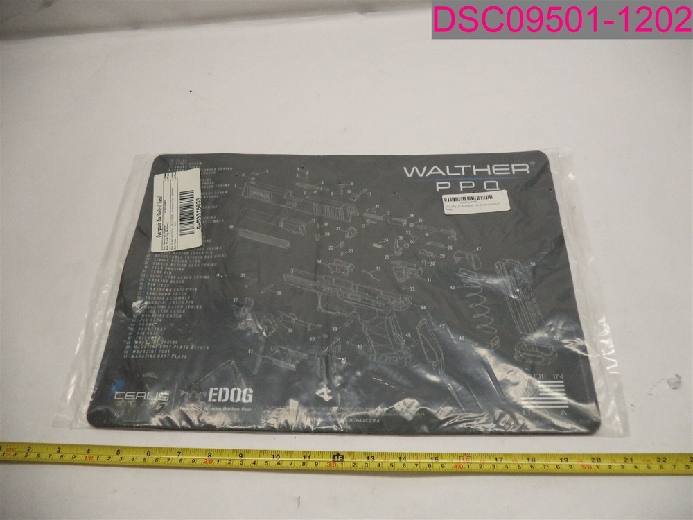 CERUS GEAR EDOG Walther PPQ Gun Cleaning Mat 17″ x 12″ Black