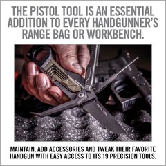 19-in-1 Pistol Multitool & Gun Maintenance Tool | Striker Fired & 1911 Utility,