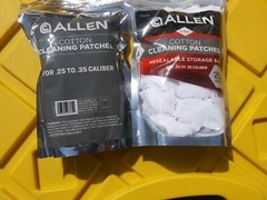 2X Allen Company 1.5” 250 (500 Total) Cotton Cleaning Patches .25 – .35 Caliber