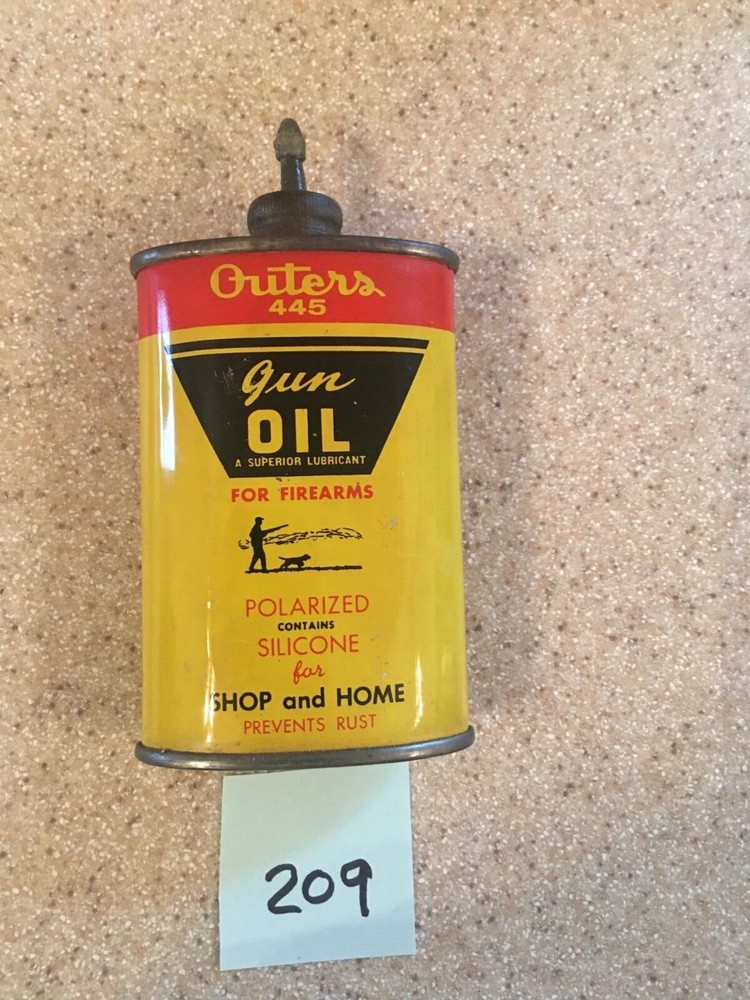 Vintage Outers 445 Gun Oil Advertising Container Tin 