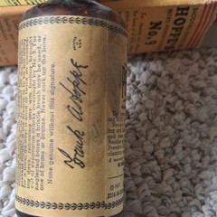 Vintage 1937 Hoppe’s No. 9 Nitro Powder Cleaning Solvent 2 oz Glass Bottle, Box