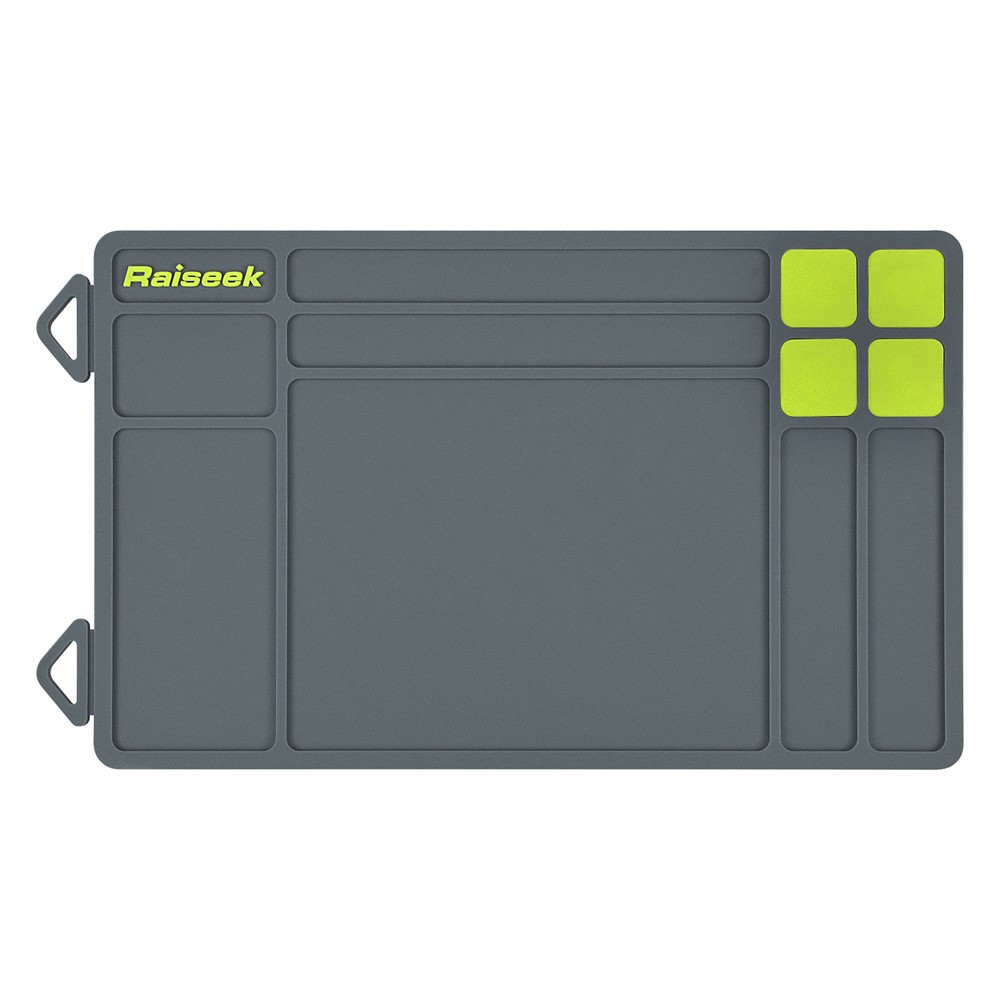 Grey Anti-slip Gun Maintenance Mat, Rubberized Repair Cleaning Mat 15.9″ x 9.8″