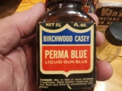 Vintage Collectible Brown Bottle Birchwood Casey Perma Blue RARE Hard To Find