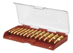 13-Piece Brass Jag Set with Storage Case for Rifle Cleaning and Maintenance