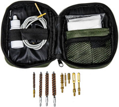 Sport 13 Piece Gun Cleaning Kit – Compact Cloth Bag – Bronze Brushes for 30, 270