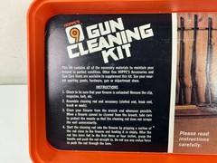 Hoppes 9 Old Vintage Gun Cleaning Kit & Storage Box Nice Orange Hard Case 1980s