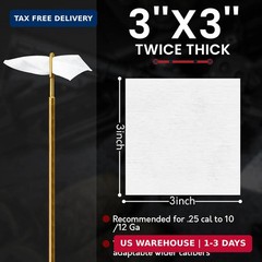 3” Gun Cleaning Patches More Cotton Contain, Highly Absorbent Gun Patches for .