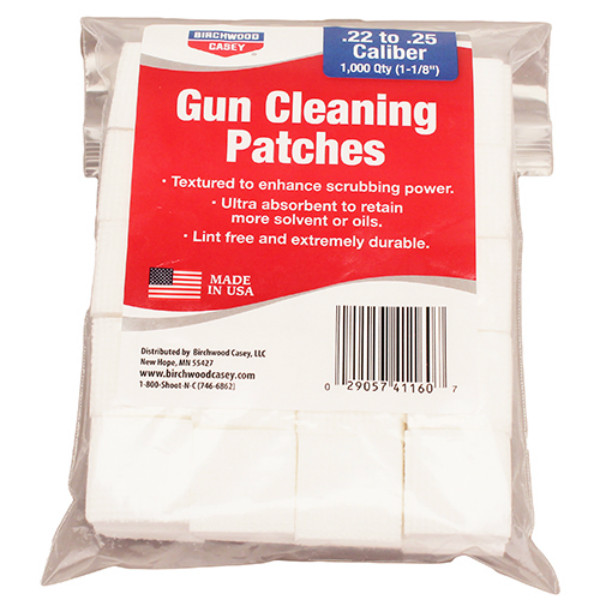 Birchwood Casey 11/8″ Gun Cleaning Patches For .22-.25 Cal-1000 Pack-41160