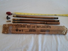 Vintage Eureka #95 3 Shotgun Cleaning Rods w/ 3 Implements, Ortginal Package