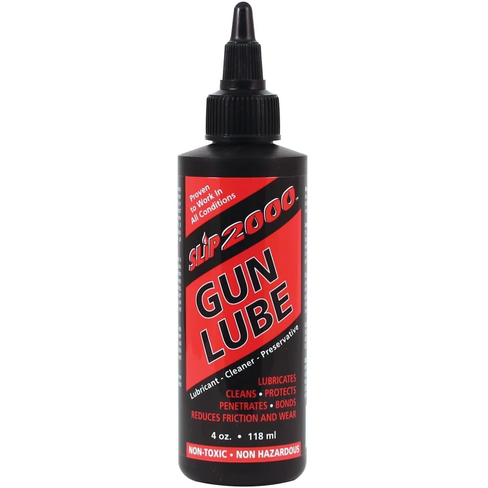 Slip 2000 Gun Lube, 100% Pure Synthetic CLP, 4 oz Bottle, 4 Bottle