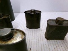 Military Items Tin Cans Gun Cleaning Plus Vintage