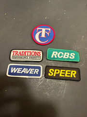5 HUNTING PATCHES – TC – Speer – Traditions – RCBS – Weaver never used
