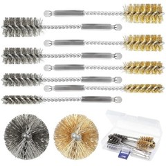 8 Pcs Bore Brush Set – Stainless Steel & Brass Wire Brushes for Deep Cleaning, F