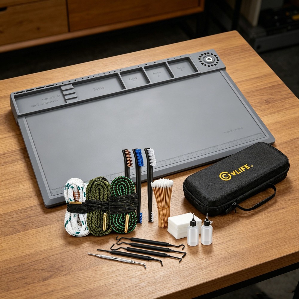 Gun Cleaning Supplies Kit for 9mm .223/5.56mm .38 .357 12GA for Multiple Caliber