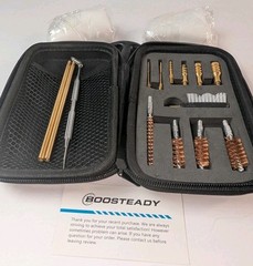 BOOSTEADY Gun Cleaning Kit w/ Case Brass Rods Brushes & Accessories