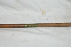 Wood Brass Cleaning Rod Gun Rifle Shotgun Barrel Wadding 3 Piece Wooden Vintage