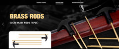 Universal Gun Cleaning Kit, All Calibers, Pistol Rifle Shotgun, Brass Rods