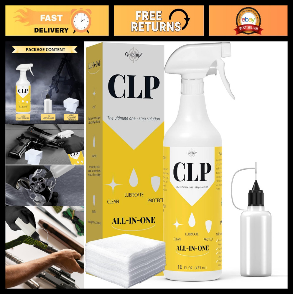16 oz Premium Gun Lubricant & Cleaner Kit – Multi-Purpose CLP Oil & Protector