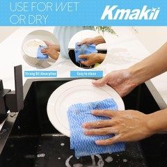 Kmakii Handi Wipe Reusable Cloths – Multi-Purpose Disposable Dish Cloths And