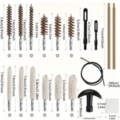 43pcs Heavy Duty Gun Cleaning Kit With Zippered Carrying Case for All Firearms