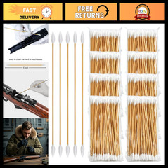 800PCS Double Ended Cotton Swabs 6″ Long – Lint Free Gun Cleaning & Makeup Tips