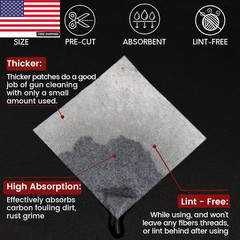 Gun Cleaning Supplies – Gun Cleaning Patches and Long Cotton Swabs Set, 6″ Cotto