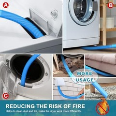 58-Pieces 35-Feet Dryer Vent Cleaner Kit, Dryer Cleaning Tools, Include 35Feet