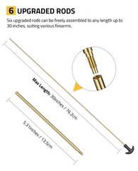 .177 .22 Caliber Gun Cleaning Kit with 6 Rods 5.56mm .22 .223 .17 Rifle Pisto…
