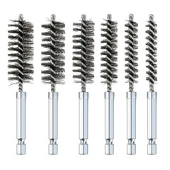 6 Pcs Stainless Steel Bore Brush Set: Versatile Cleaning Tools for Rust Removal