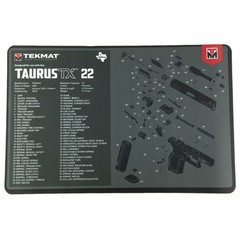TekMat Taurus TX22 Gun Cleaning Mat 11×17 Rubber Back Parts Diagram Black