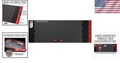 Compact Black Gun Cleaning Mat with Organizer Tray – 43”x16” and 47.25”x19.5”
