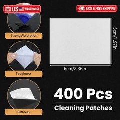 400 Pcs Gun Cleaning Patches + 200 Pcs Gun Cleaning Swabs, Gun Cleaning Supplies