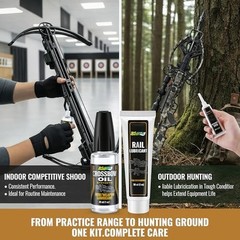 Crossbow Rail Lube & Oil Set – 1 oz Lubricant & 1 oz Precision Applicator for Sm