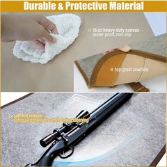 Portable Large Gun Cleaning Mat Roll Up Pistols Rifle Cleaning Pad with Pocket