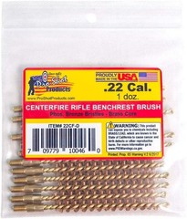 Pro-Shot Rifle Bore Brush .22 Cal Centerfire Brass Dozen Pack