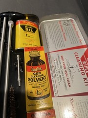 Vintage Outers Gunslick Rifle Gun Kit #477 30 Cal Red Metal Box, Made In USA VGC