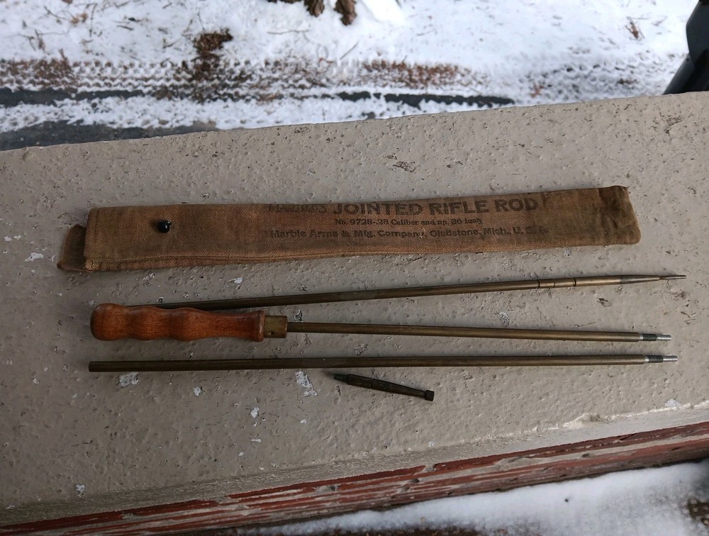 VINTAGE MARBLES JOINTED RIFLE ROD NO 9728 FITS .28 CALIBER & UP 36″ LONG