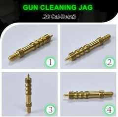 3-Piece Brass Gun Jag Kit – Long-lasting Cleaning Solution for Firearms