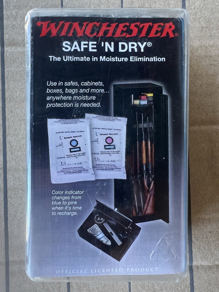 Winchester Moisture Eliminator 4-Pack Silica Gel Rechargeable Humidity Indicator