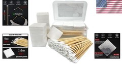 Versatile Gun Cleaning Supplies: 300 Patches + 200 Swabs in Storage Case