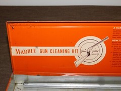 VINTAGE MARBLE METAL BOX GUN CLEANING RIFLE KIT