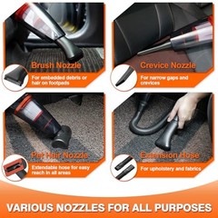Car Cleaning Kit 19Pcs, Car Interior Detailing Kit with 12000PA High Orange