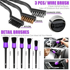 20PCS Car Cleaning Kit, Car Interior Detailing Kit with High Power Purple