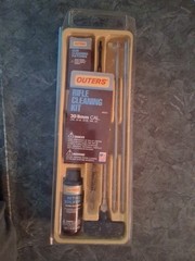 Vintage Outers Rifle Cleaning Kit 30/8mm .308 Cal Brown Case Hunting Shooting