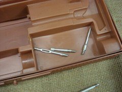 Hoppes 22 cal cleaning kit, Vintage plastic box